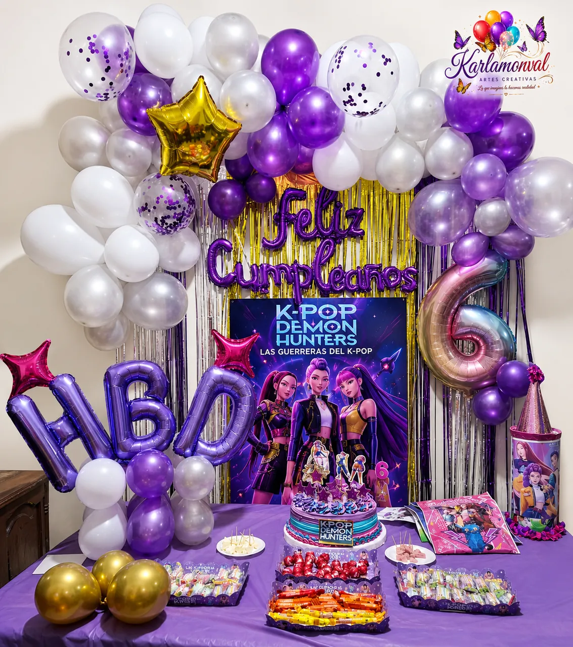 Decoración con globos en tonos pastel