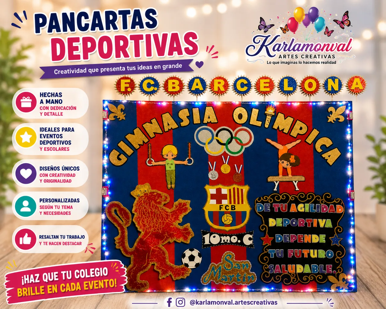 Pancarta deportiva personalizada